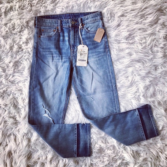 Slim straight high-rise Lucky Brand jeans
